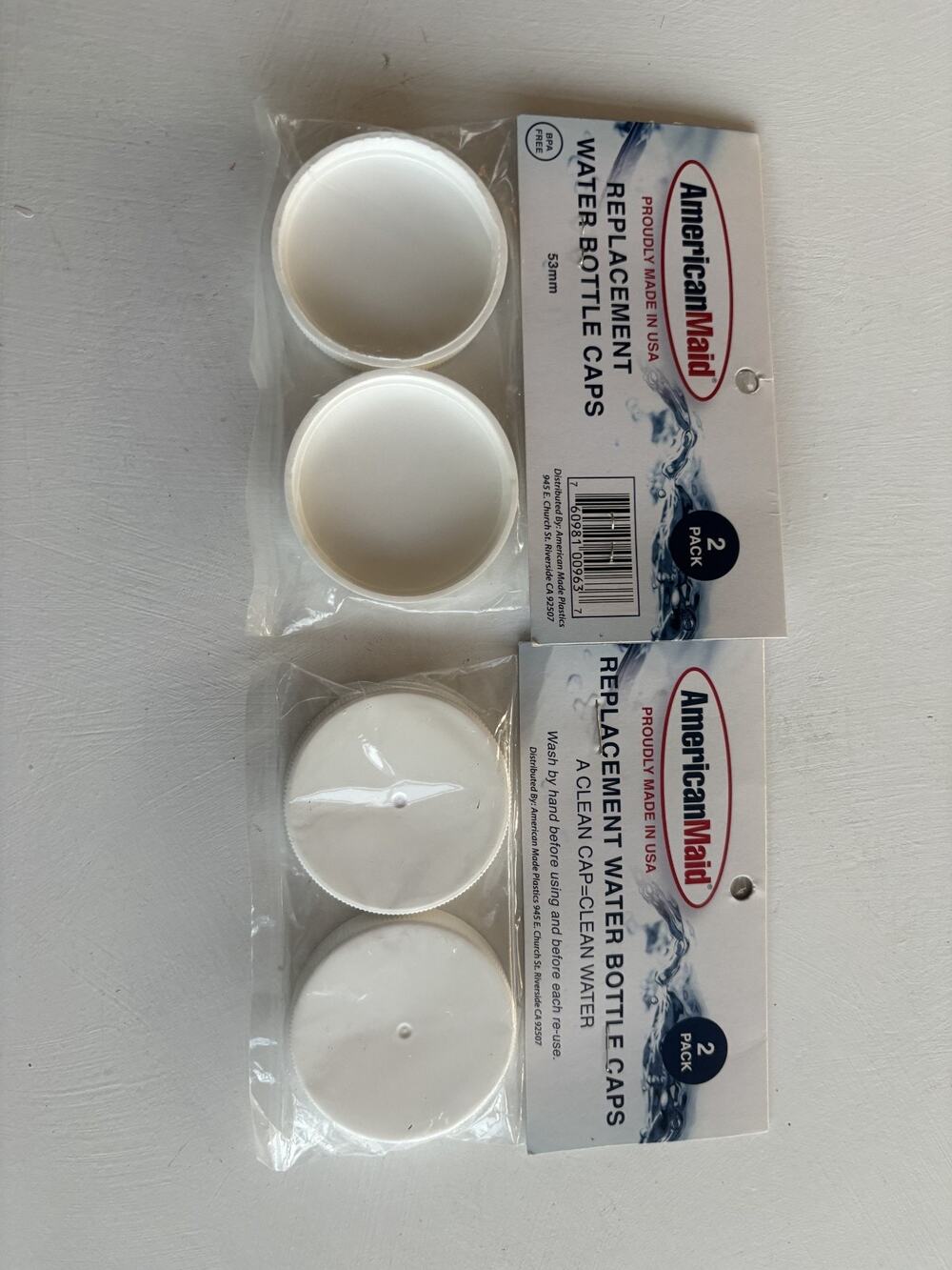 American Maid Replacement Water Bottle Caps 2 Pack 53mm for 3 or 5 gallon jugs - Picture 1 of 1